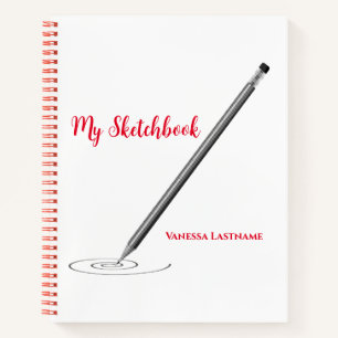 My Sketchbook with Name Personalization Notebook