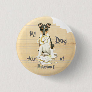 My Smooth Collie Ate My Homework 1 Inch Round Button