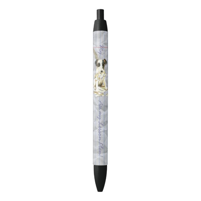 My Smooth Fox Terrier Ate My Lesson Plan Black Ink Pen (Front Vertical)