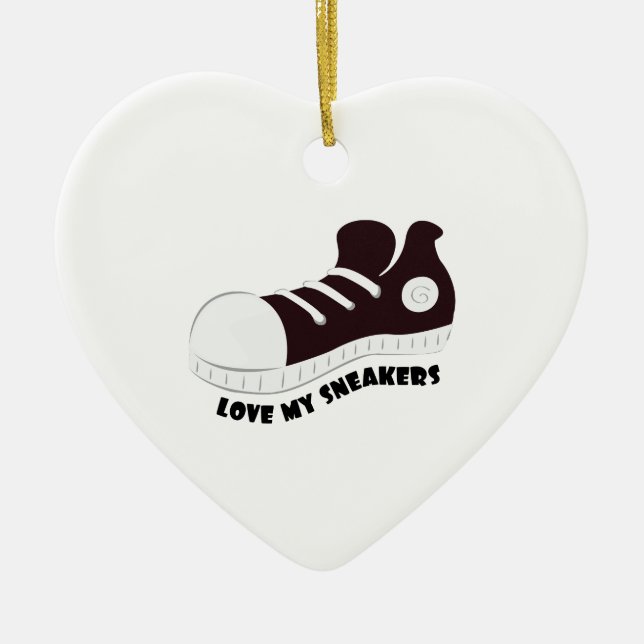 My Sneakers Ceramic Ornament (Front)