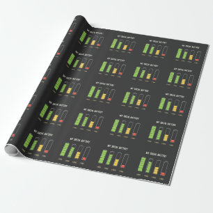 My Social Battery introvert Social Humour Wrapping Paper