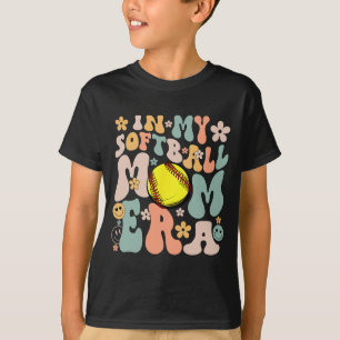 My Softball Mom Era Mom Groovy Life Game Day Vibes T-Shirt