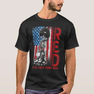 My Soldier American Flag Until They Come Home Red  T-Shirt