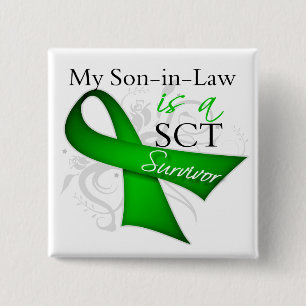 My Son-in-Law is a Stem Cell Transplant Survivor 2 Inch Square Button