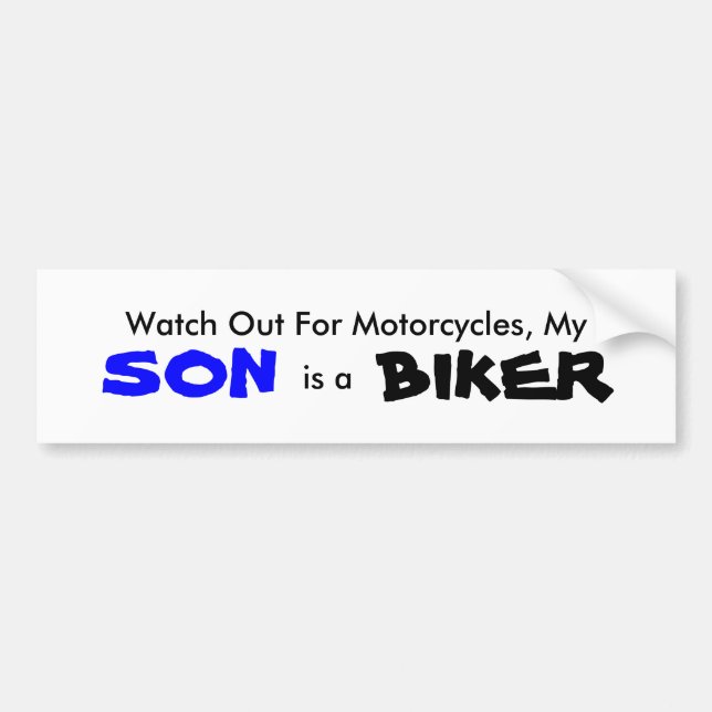 My Son is a Biker Bumper Sticker (Front)