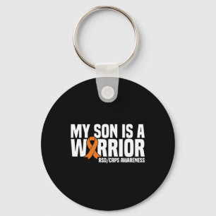 My Son Is A Warrior Orange Ribbon Rsdcrps Awarenes Keychain