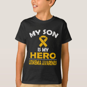 MY SON IS MY HERO LEUKEMIA AWARENESS T SHIRT