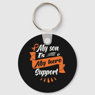 My Son Is My Hero Support Leukaemia Cancer Awaren Keychain