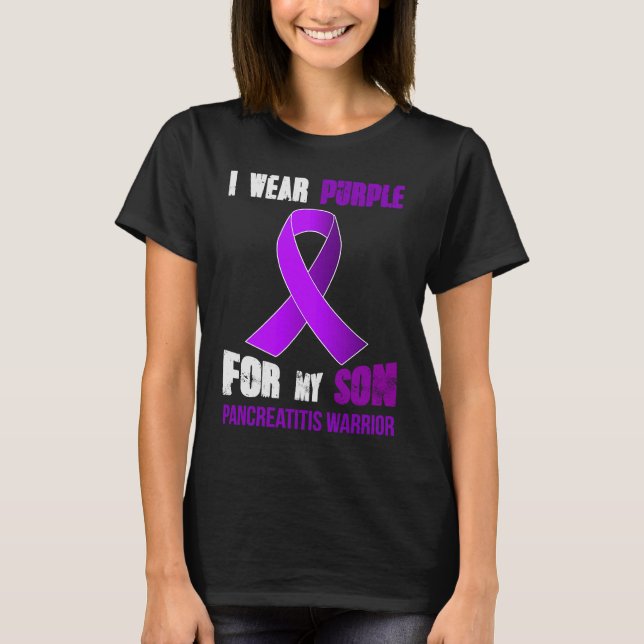 MY SON  MY PANCREATITIS WARRIOR T-Shirt (Front)