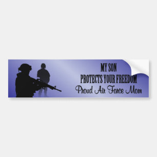 My Son Protects Your Freedom (Air Force Mom) Bumper Sticker