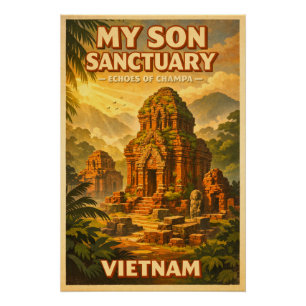 My Son Sanctuary, Vietnam, in a classic Poster
