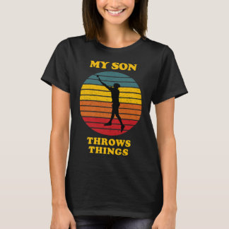 My Son Throws Thing Track Parents Shotput Premium  T-Shirt