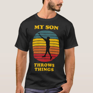 My Son Throws Thing Track Parents Shotput Premium  T-Shirt