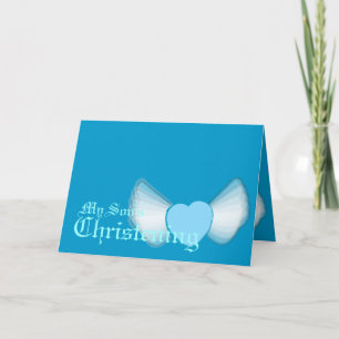 My Son's Christening For Boys-Customize Card
