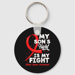 My Son's Fight Is My Fight Blood Cancer Awareness Keychain