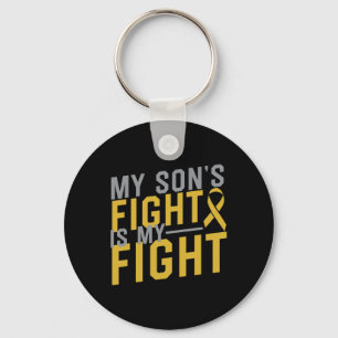 My Son's Fight is My Fight Childhood Cancer Awaren Keychain