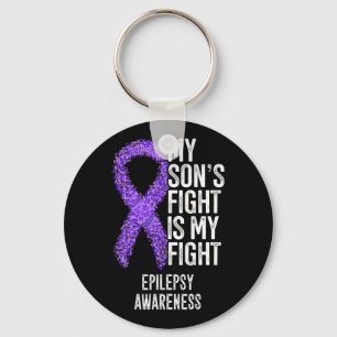 My Son's Fight Is My Fight Epilepsy Awareness 3 Keychain