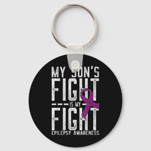 My Sons Fight Is My Fight Epilepsy Awareness  Keychain