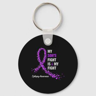 My son's fight is my fight epilepsy awareness keychain