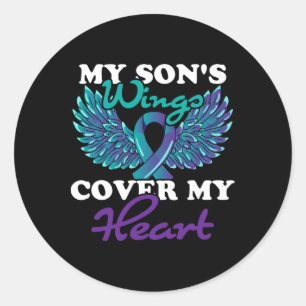 My Son's Wings Cover My Heart Suicide Prevention A Classic Round Sticker