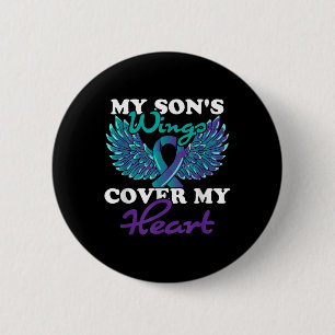My Sons Wings Cover My Heart Suicide Prevention Aw 2 Inch Round Button