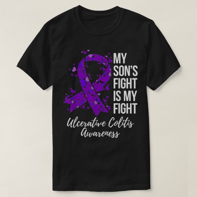 My Sonu2019s Fight Is My Fight Ulcerative Colitis  T-Shirt (Design Front)