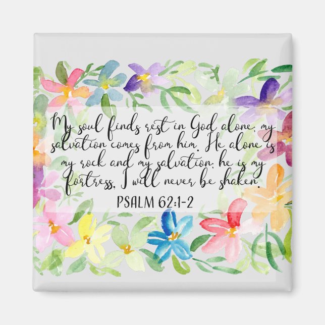 My soul  find rest in God alone Button Magnet (Front)