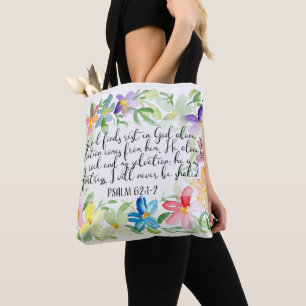 My soul find rest in God alone Tote Bag