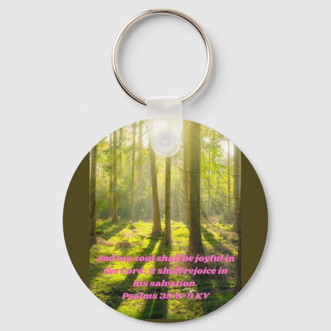 my soul shall  A bible quote Keychain (Front)