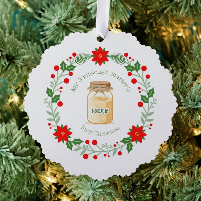 My Sourdough Starter's First Christmas Ornament Card (Insitu (Tree))