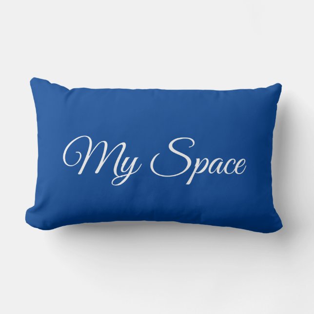 My Space blue Lumbar Pillow (Front)
