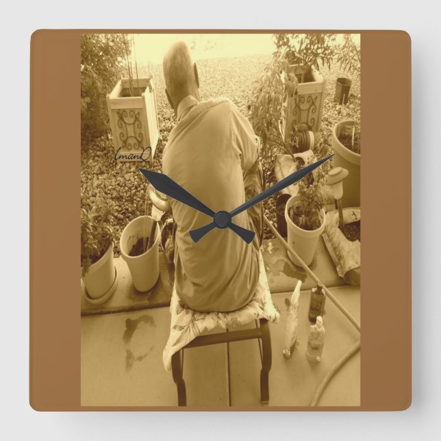 'My Space'    Custom Wall Clock (Front)