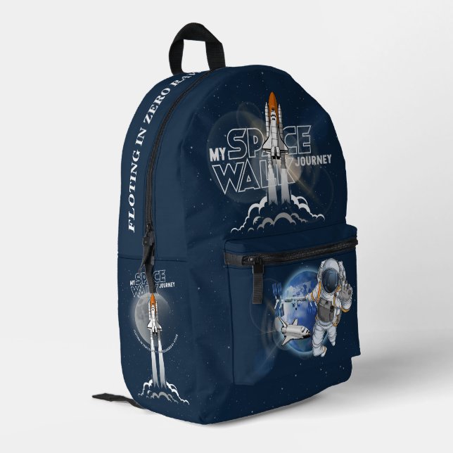 My spacewalk Journey (Dark mode) |  Printed Backpack (Back Corner Left)