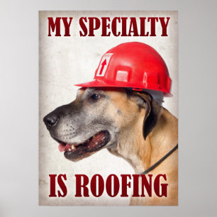 My Specialty is Roofing Poster