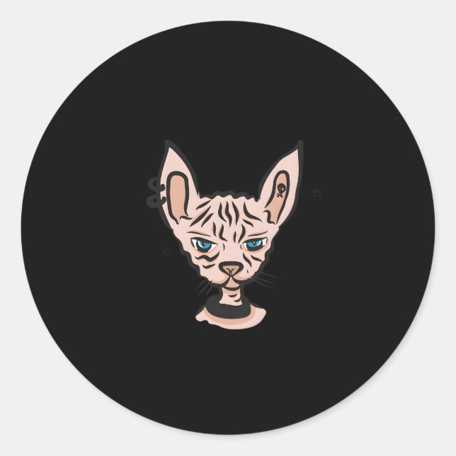 My Sphynx Thinks You'Re Ugly Too Hairless Cat Mom  Classic Round Sticker (Front)