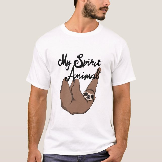 My Spirit Animal Cute Sloth T-Shirt (Front)