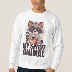 MY SPIRIT ANIMAL Funny Panda Raccoon Eat Trash Mem Sweatshirt