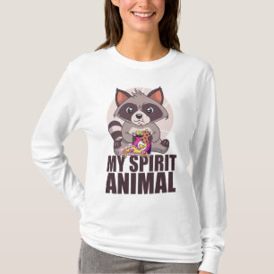 MY SPIRIT ANIMAL Funny Panda Raccoon Eat Trash Mem T-Shirt