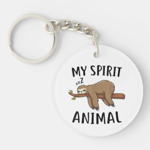My Spirit Animal Funny Sloth Gift Keychain