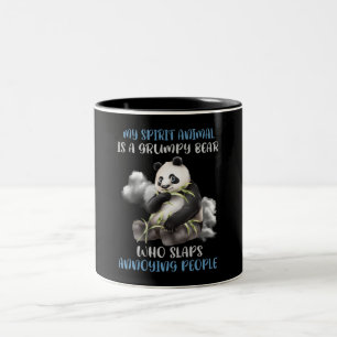 My Spirit Animal Is A Grumpy Bear Two-Tone Coffee Mug