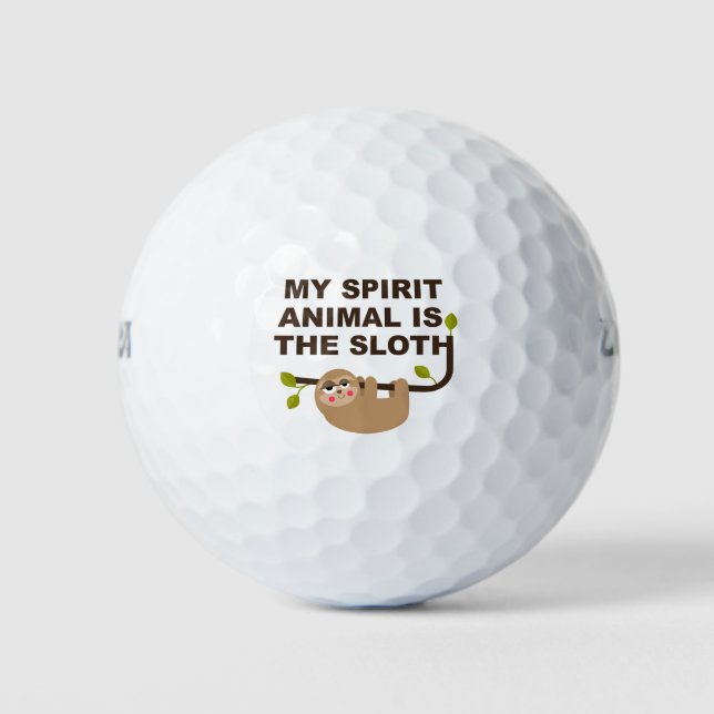 My Spirit Animal is the Sloth Golf Balls (Front)