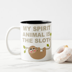 My Spirit Animal is the Sloth Two-Tone Coffee Mug