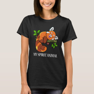 My Spirit Animal Red Panda Lazy Sleeping Red Panda T-Shirt