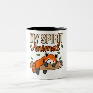 My Spirit Animal Red Pandas Cute Pet Panda Lover G Two-Tone Coffee Mug