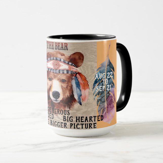 "My Spirit Animal" The Bear Coffee Mug (Front Right)