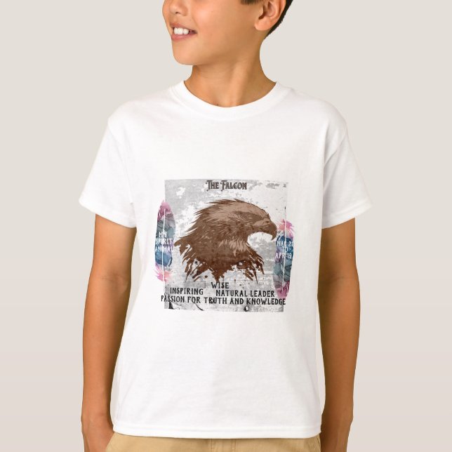 "My Spirit Animal" The Falcon Mar - Apr Desk Mat T-Shirt (Front)
