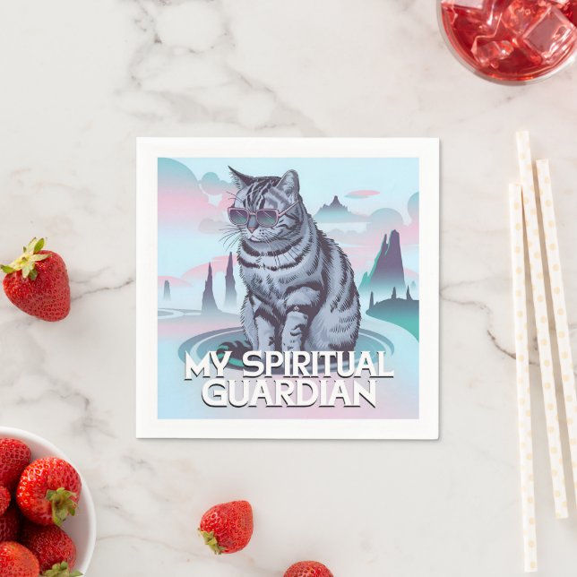 My Spiritual Guardian Cat Napkin (Insitu)