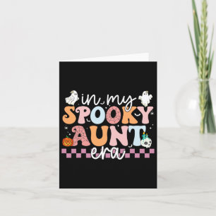 My Spooky Aunt Era Halloween Retro Groovy Auntie G Card