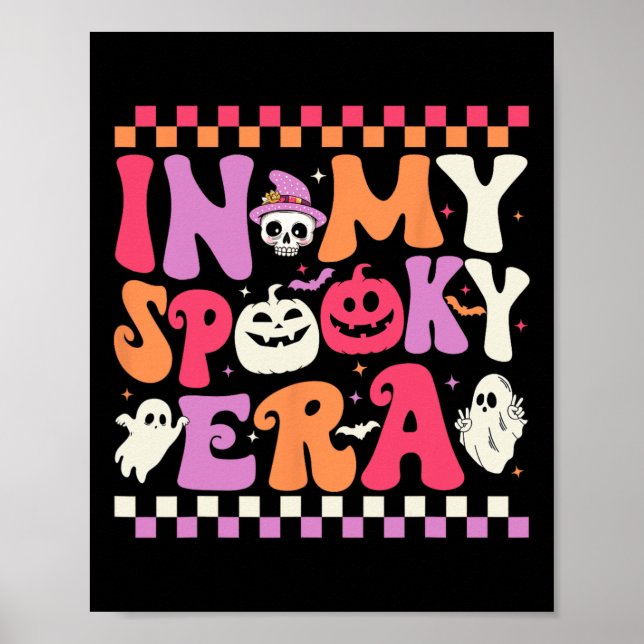 My Spooky Era Halloween Ghost Groovy Hippie Hallow Poster (Front)