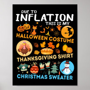 My Spooky Halloween Thanksgiving Christmas Poster